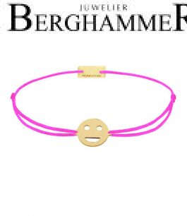Filo Armband Textil Neon-Pink Emoji One 5 925 Silber gelbgold vergoldet 21201543