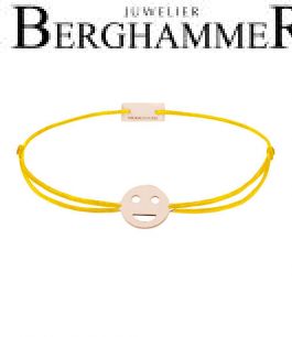 Filo Armband Textil Gelb Emoji One 5 925 Silber roségold vergoldet 21201550