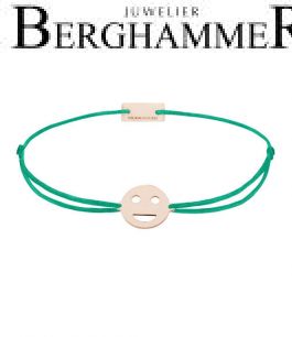 Filo Armband Textil Grasgrün Emoji One 5 925 Silber roségold vergoldet 21201562