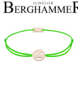 Filo Armband Textil Neon-Grün Emoji One 5 925 Silber roségold vergoldet 21201563
