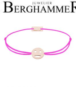 Filo Armband Textil Neon-Pink Emoji One 5 925 Silber roségold vergoldet 21201566