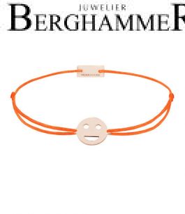 Filo Armband Textil Neon-Orange Emoji One 5 925 Silber roségold vergoldet 21201567
