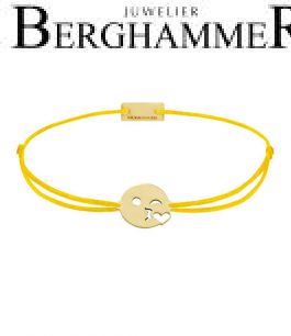 Filo Armband Textil Gelb Emoji One 6 925 Silber gelbgold vergoldet 21201597