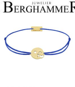 Filo Armband Textil Blitzblau Emoji One 6 925 Silber gelbgold vergoldet 21201606