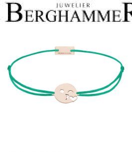 Filo Armband Textil Grasgrün Emoji One 6 925 Silber roségold vergoldet 21201633