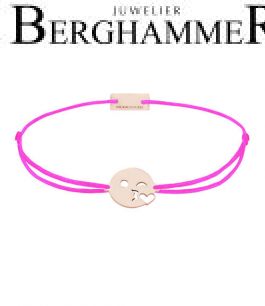 Filo Armband Textil Neon-Pink Emoji One 6 925 Silber roségold vergoldet 21201638