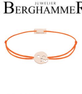 Filo Armband Textil Neon-Orange Emoji One 6 925 Silber roségold vergoldet 21201639