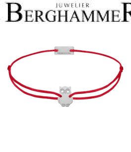 Filo Armband Textil Rot 925 Silber rhodiniert 21201648