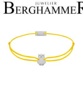 Filo Armband Textil Gelb 925 Silber rhodiniert 21201653