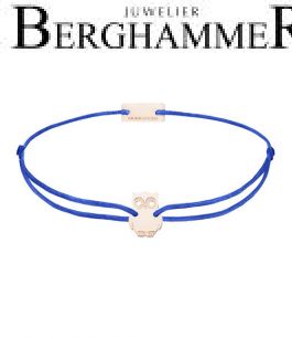 Filo Armband Textil Blitzblau Eule 925 Silber roségold vergoldet 21201710