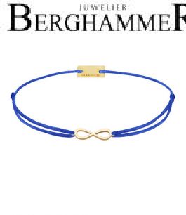 Filo Armband Textil Blitzblau Infinity 925 Silber gelbgold vergoldet 21201758