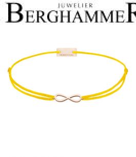 Filo Armband Textil Gelb Infinity 925 Silber roségold vergoldet 21201773