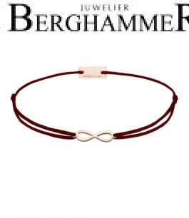 Filo Armband Textil Braun Infinity 925 Silber roségold vergoldet 21201775