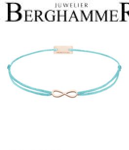 Filo Armband Textil Hellblau Infinity 925 Silber roségold vergoldet 21201781