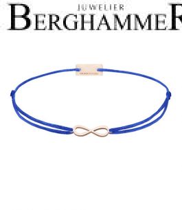 Filo Armband Textil Blitzblau Infinity 925 Silber roségold vergoldet 21201782