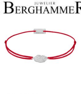 Filo Armband Textil Rot 925 Silber rhodiniert 21201792