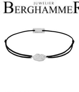 Filo Armband Textil Schwarz 925 Silber rhodiniert 21201793