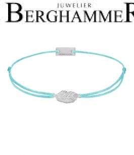 Filo Armband Textil Hellblau 925 Silber rhodiniert 21201805
