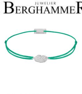 Filo Armband Textil Grasgrün 925 Silber rhodiniert 21201809