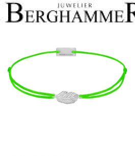 Filo Armband Textil Neon-Grün 925 Silber rhodiniert 21201810