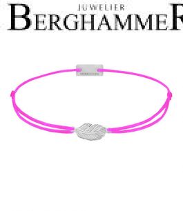 Filo Armband Textil Neon-Pink 925 Silber rhodiniert 21201814
