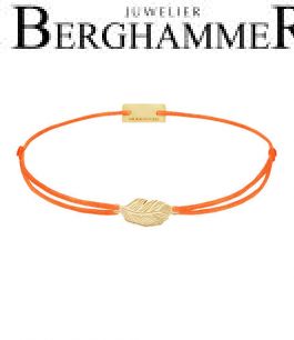 Filo Armband Textil Neon-Orange 925 Silber gelbgold vergoldet 21201839