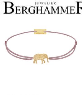 Filo Armband Textil Camel Elefant 925 Silber gelbgold vergoldet 21201908