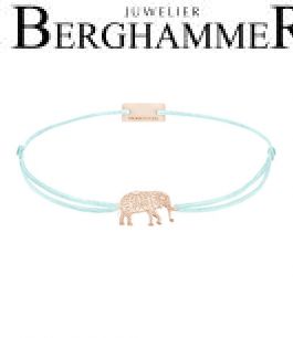 Filo Armband Textil Mint Elefant 925 Silber roségold vergoldet 21201923