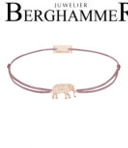 Filo Armband Textil Camel Elefant 925 Silber roségold vergoldet 21201932