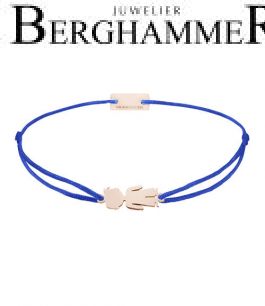 Filo Armband Textil Blitzblau Boy 925 Silber roségold vergoldet 21202013