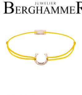 Filo Armband Textil Gelb Hufeisen 925 Silber roségold vergoldet 21202139