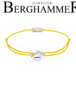 Filo Armband Textil Gelb Schutzengel 925 Silber rhodiniert 21202163