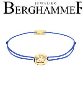 Filo Armband Textil Blitzblau Schutzengel 925 Silber gelbgold vergoldet 21202196
