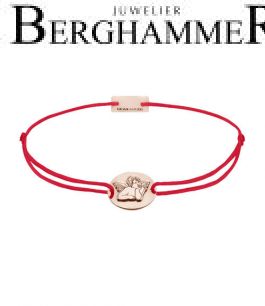 Filo Armband Textil Rot Schutzengel 925 Silber roségold vergoldet 21202206