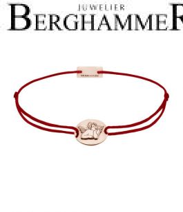 Filo Armband Textil Weinrot Schutzengel 925 Silber roségold vergoldet 21202210