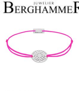Filo Armband Textil Neon-Pink Sonne 925 Silber rhodiniert 21202252