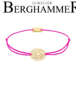 Filo Armband Textil Neon-Pink Sonne 925 Silber gelbgold vergoldet 21202276