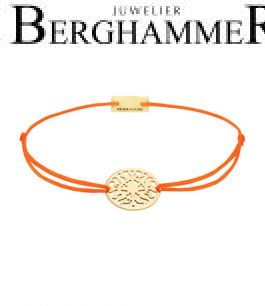 Filo Armband Textil Neon-Orange Sonne 925 Silber gelbgold vergoldet 21202277