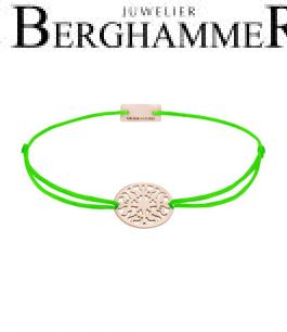 Filo Armband Textil Neon-Grün Sonne 925 Silber roségold vergoldet 21202296