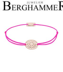 Filo Armband Textil Neon-Pink Sonne 925 Silber roségold vergoldet 21202300