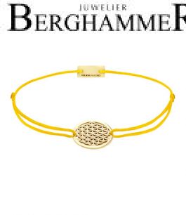 Filo Armband Textil Gelb Lebensblume 925 Silber gelbgold vergoldet 21202331