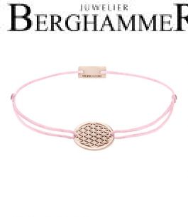 Filo Armband Textil Rosa Lebensblume 925 Silber roségold vergoldet 21202353