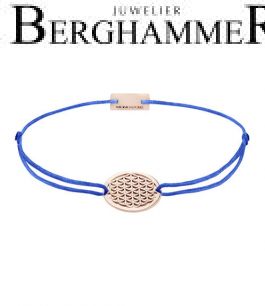 Filo Armband Textil Blitzblau Lebensblume 925 Silber roségold vergoldet 21202364