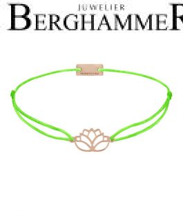Filo Armband Textil Neon-Grün Lotus 925 Silber roségold vergoldet 21202448