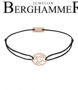Filo Armband Textil Schwarz Nachhimmel 925 Silber roségold vergoldet 21202501