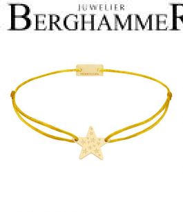 Filo Armband Textil Gelb Stern 925 Silber gelbgold vergoldet 21202555