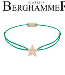 Filo Armband Textil Grasgrün Stern 925 Silber roségold vergoldet 21202591