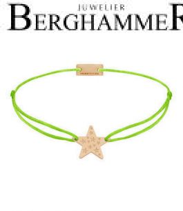 Filo Armband Textil Neon-Grün Stern 925 Silber roségold vergoldet 21202592