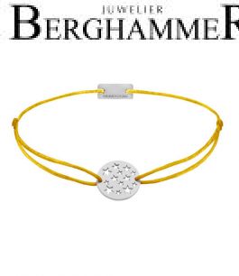 Filo Armband Textil Gelb Sterne 925 Silber rhodiniert 21202603
