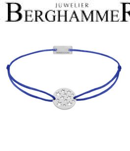 Filo Armband Textil Blitzblau Sterne 925 Silber rhodiniert 21202612